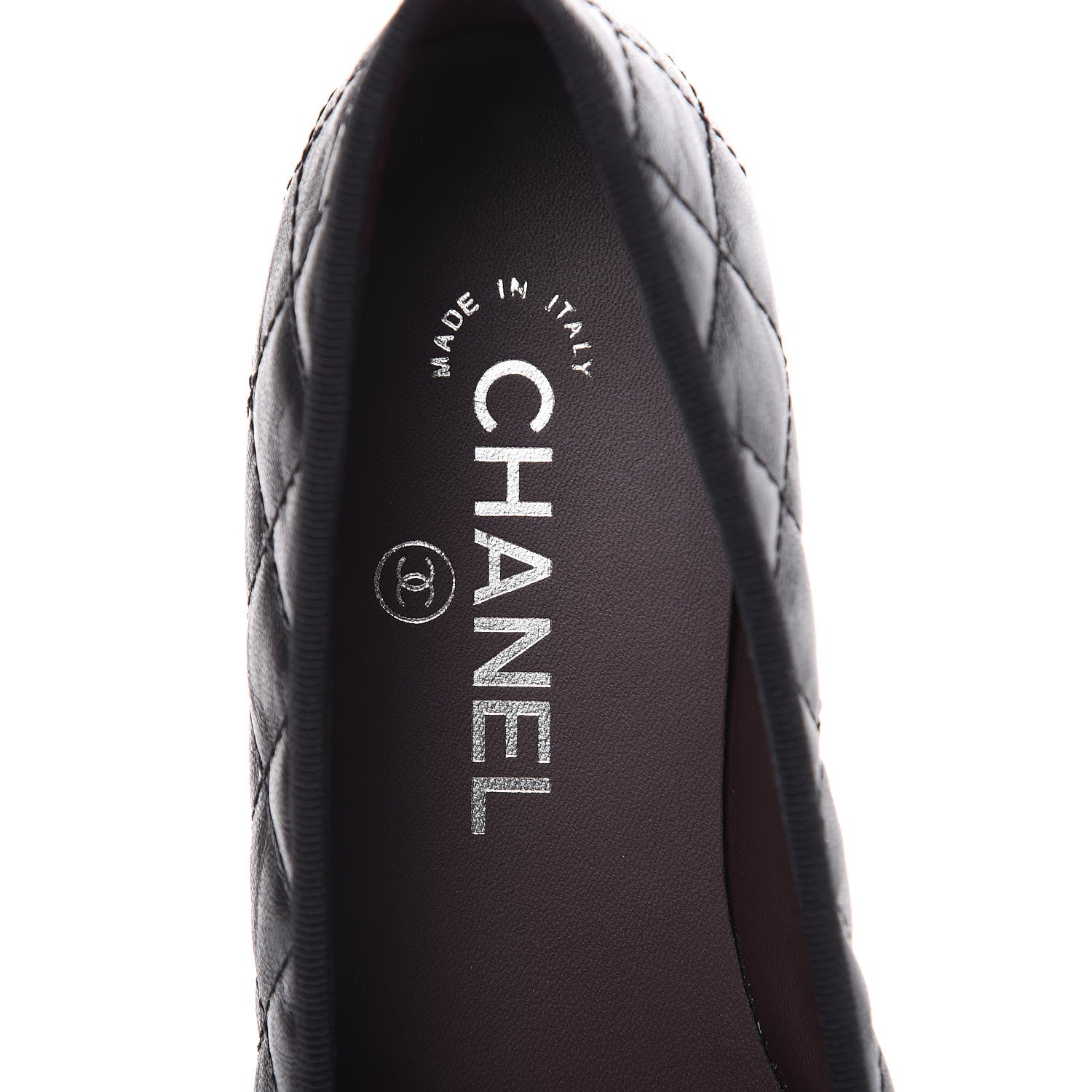 Chanel Aged Calfskin Quilted Cap Toe Ballerina Flats 37 Black 6 of 9