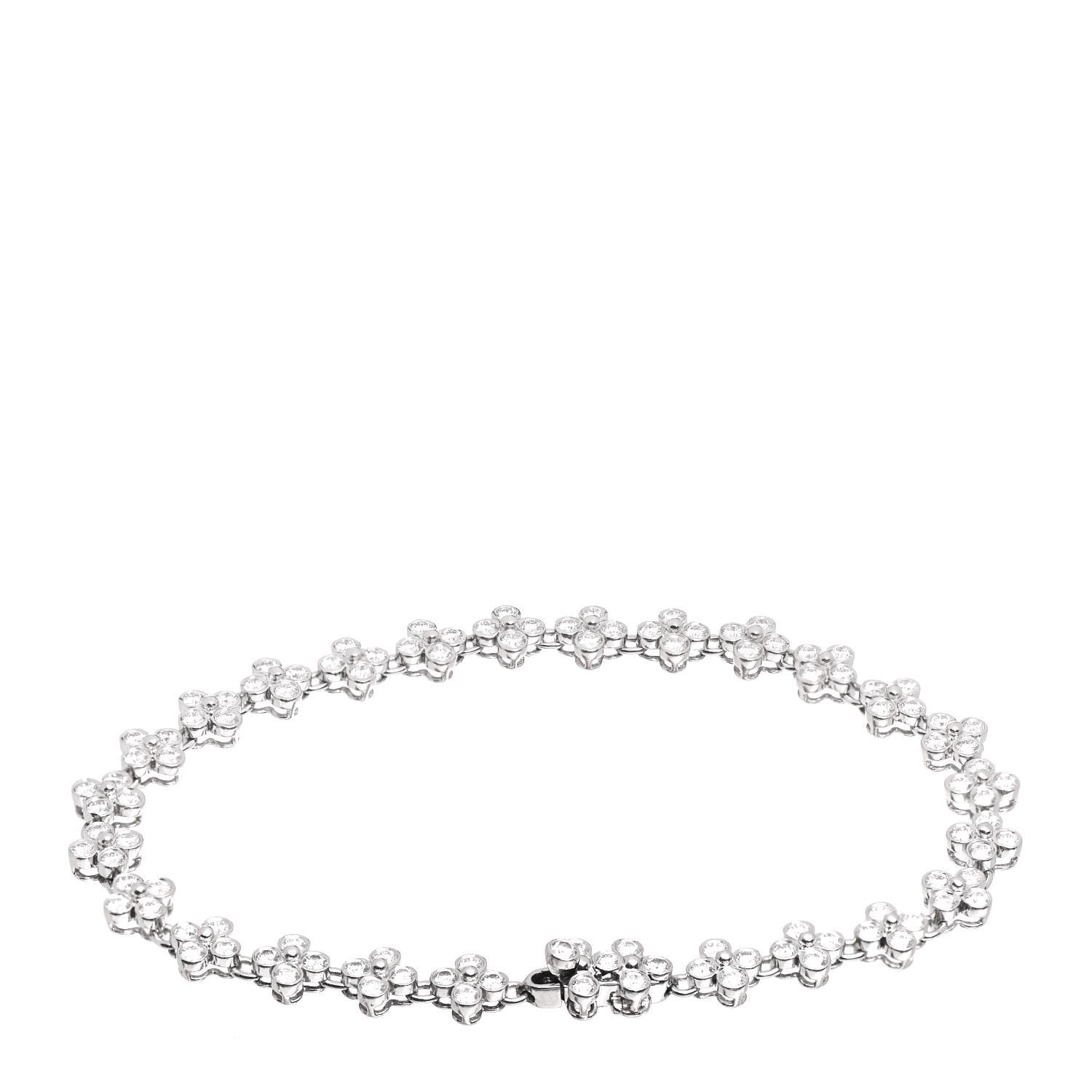 Tiffany Platinum Diamond Lace Tennis Bracelet 3 of 5