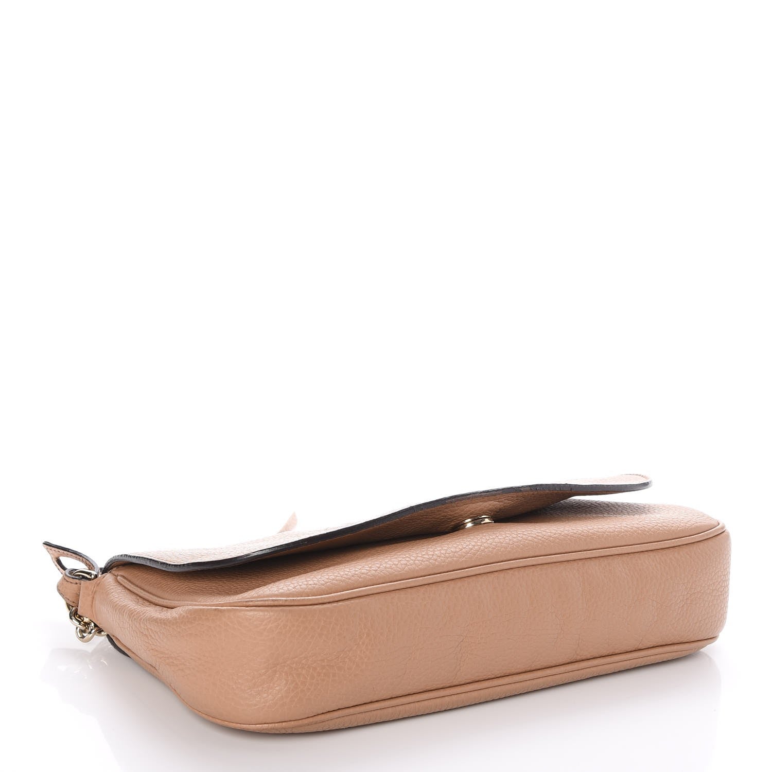 Gucci Pebbled Calfskin Medium Soho Flap Crossbody Camelia 4 of 11