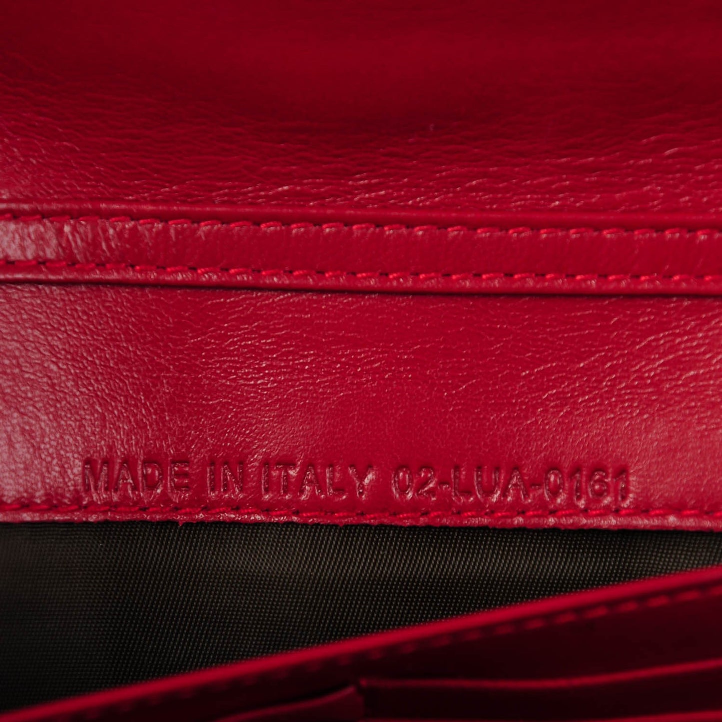 Patent Cannage Chain Wallet Red