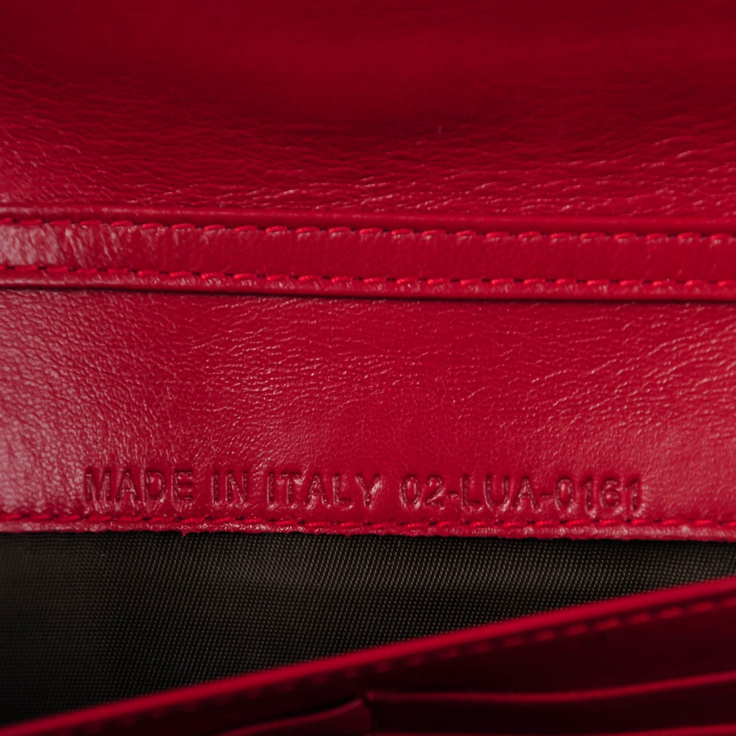 Christian Dior Patent Cannage Chain Wallet Red 6 of 7