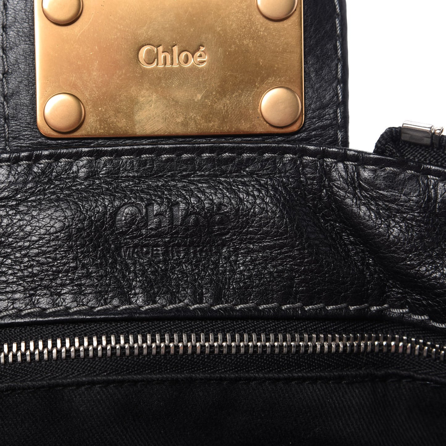 Calfskin Medium Paddington Satchel Black
