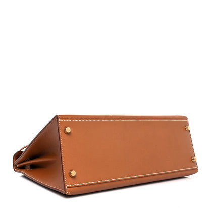 Hermes Courchevel Kelly Sellier 32 Gold 4 of 15