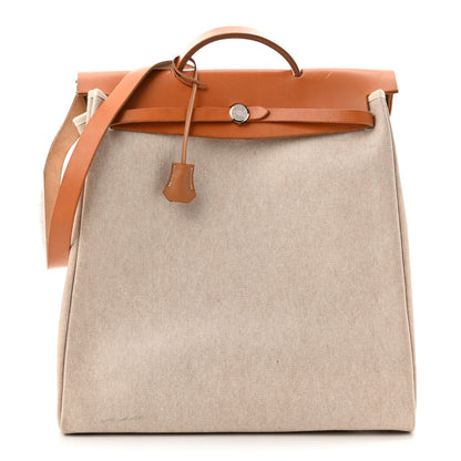 Hermes Toile Vache Calfskin Herbag 39 MM Natural 2 of 27
