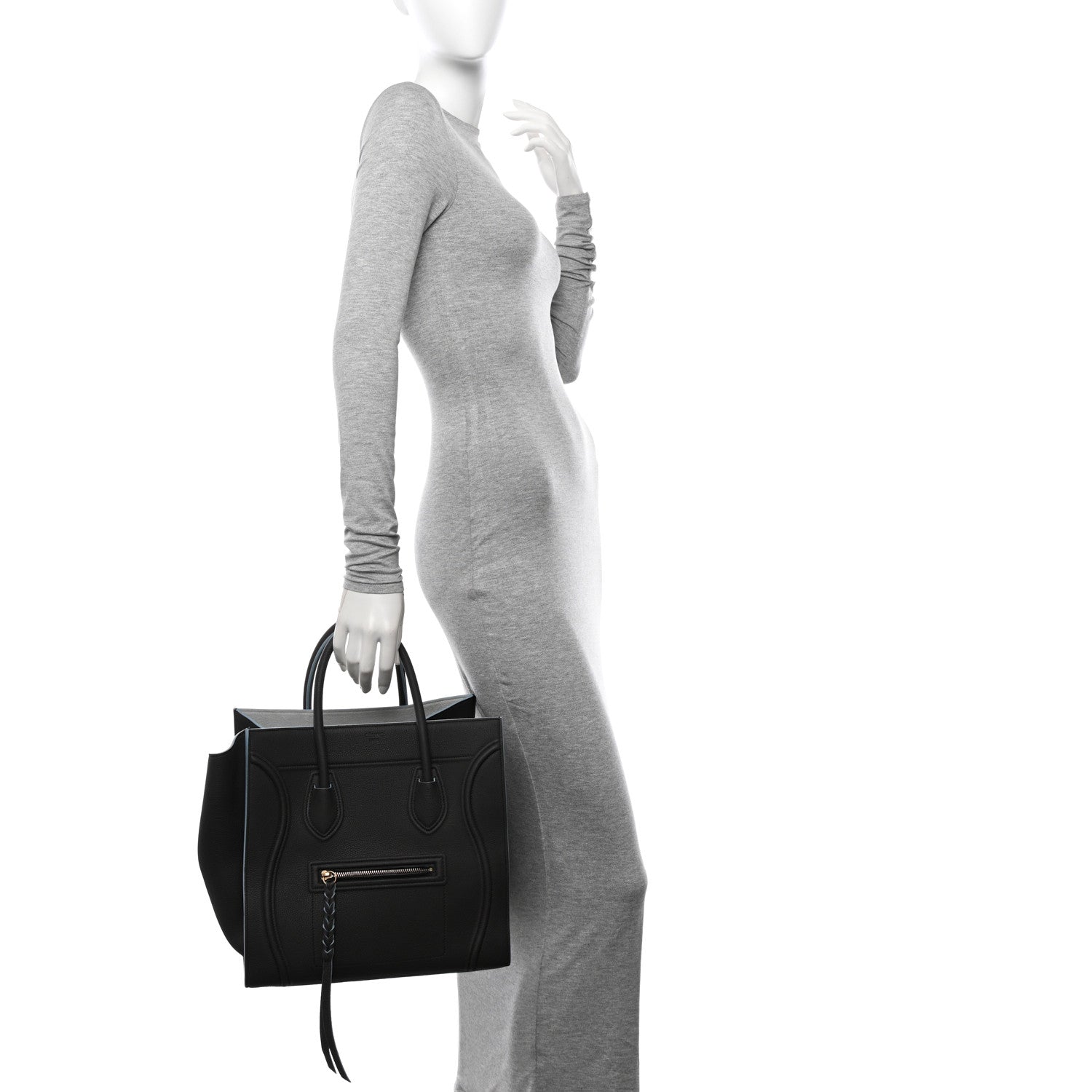 Celine Baby Grained Calfskin Medium Phantom Luggage Anthracite 2 of 11