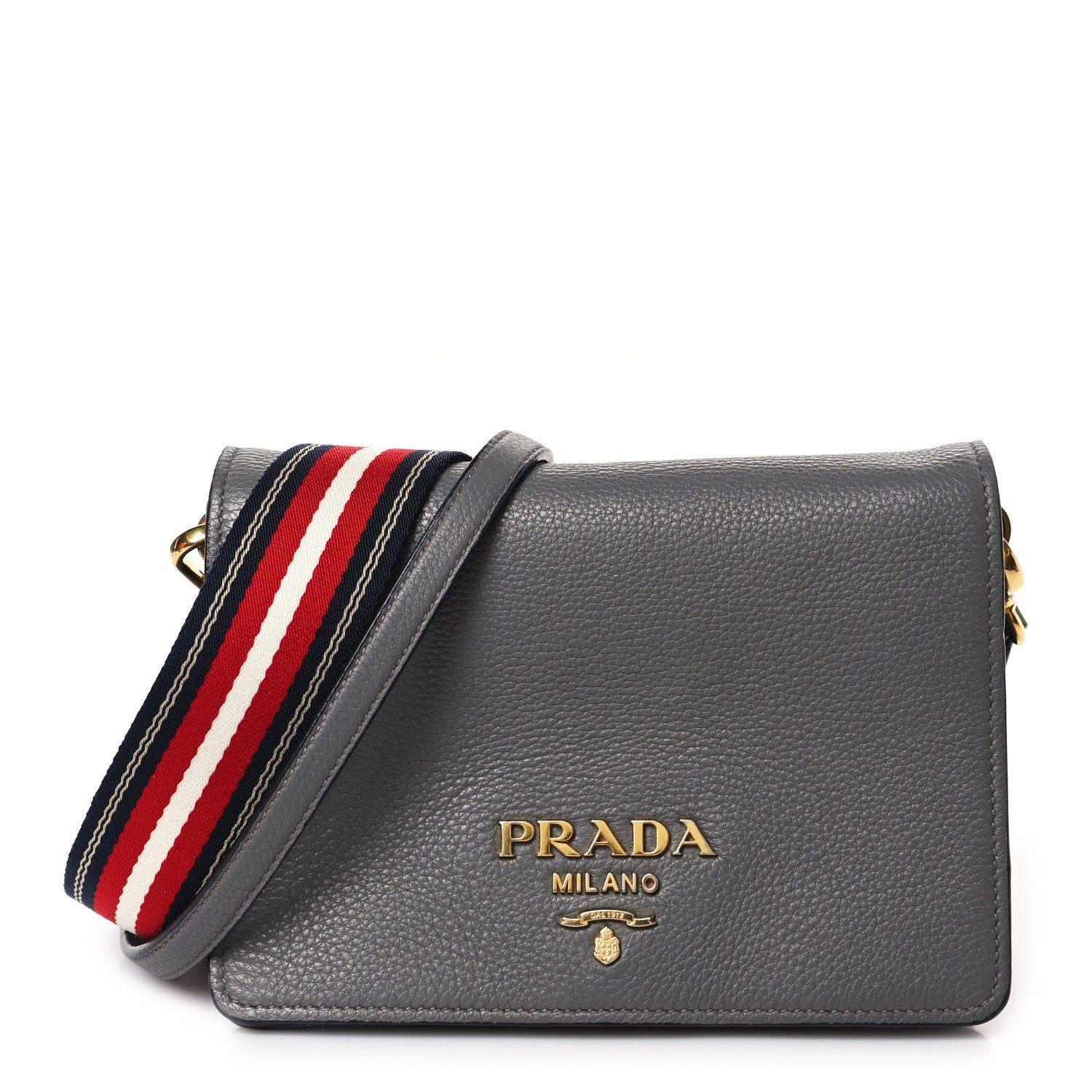 Prada Vitello Daino Crossbody Flap Marmo 1 of 11