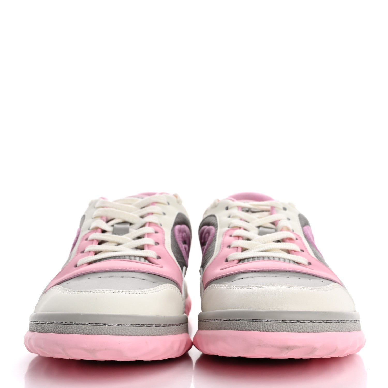 Gucci Dali Soft Calfskin Womens Mac80 Sneakers 38 Off White Grey Sky Light Rose 3 of 9