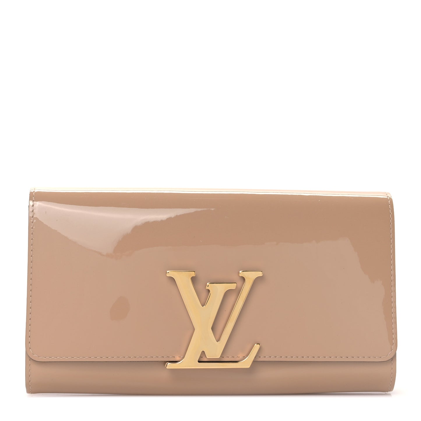 Patent Louise Clutch Nude