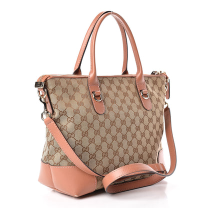Gucci Monogram Heart Bit Charm Top Handle Tote Coral 3 of 16