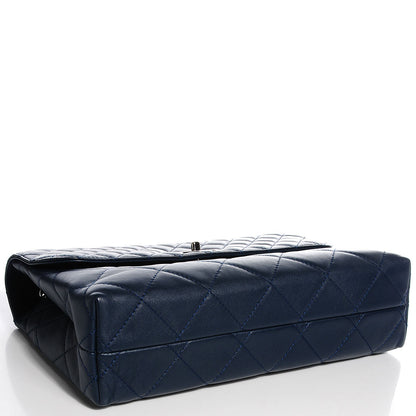 Chanel Calfskin Quilted In The Business Flap Dark Blue 4 of 9
