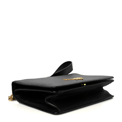 Prada Saffiano Chain Shoulder Bag Black 4 of 9