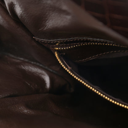 Bottega Veneta Crocodile Top Handle Bag Brown 14 of 14