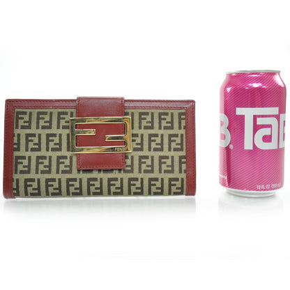 Fendi Zucchino Continental Wallet Red 2 of 9