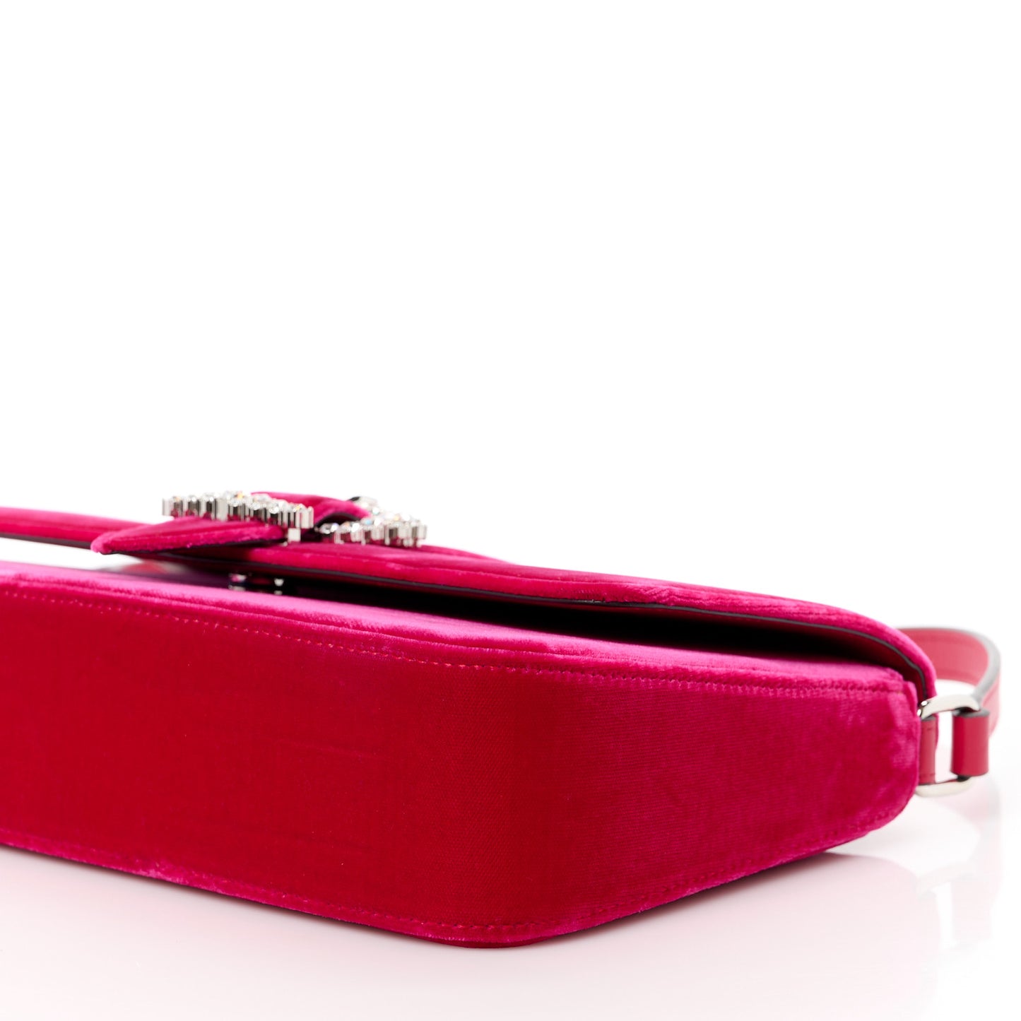 Velvet Crystal Cheri Shoulder Bag Royal Red