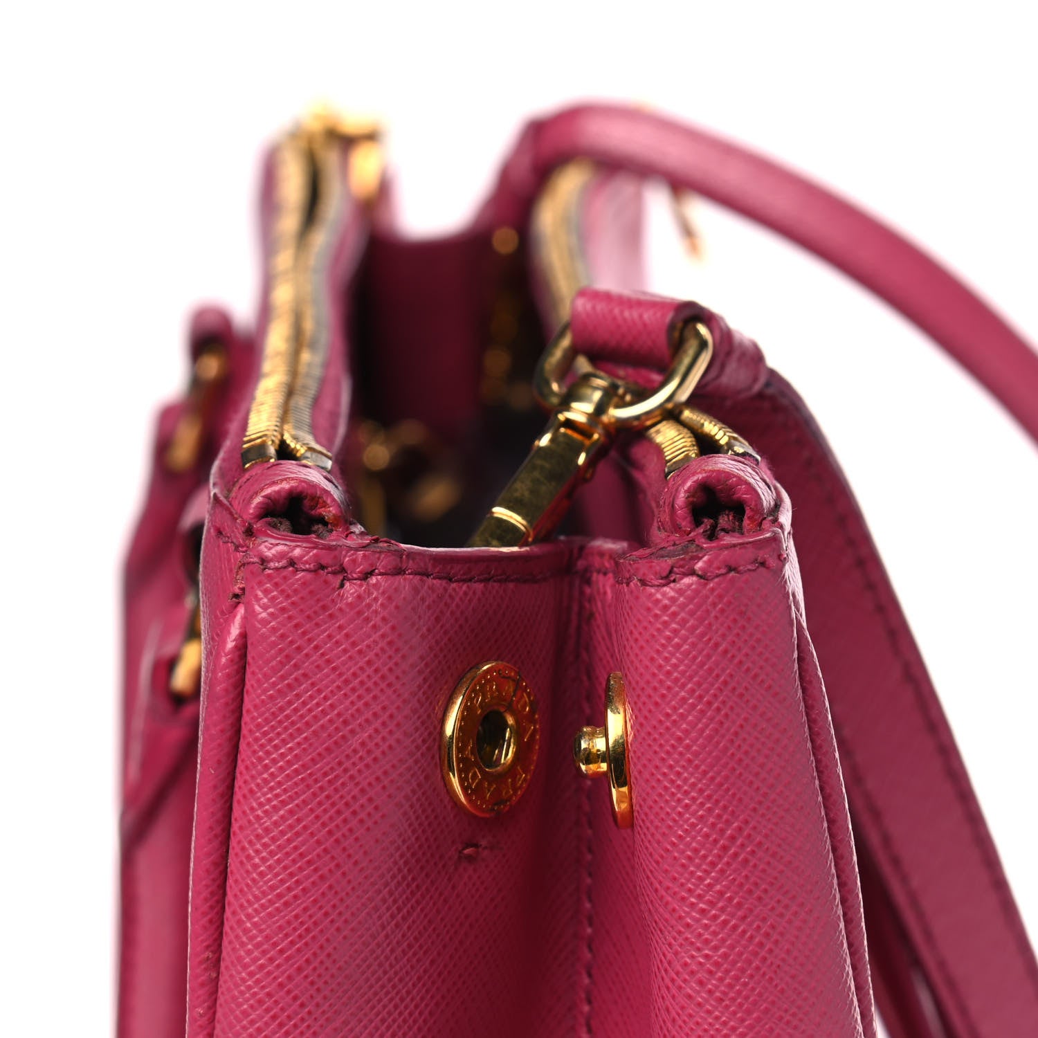 Prada Saffiano Large Galleria Double Zip Tote Peonia 11 of 14
