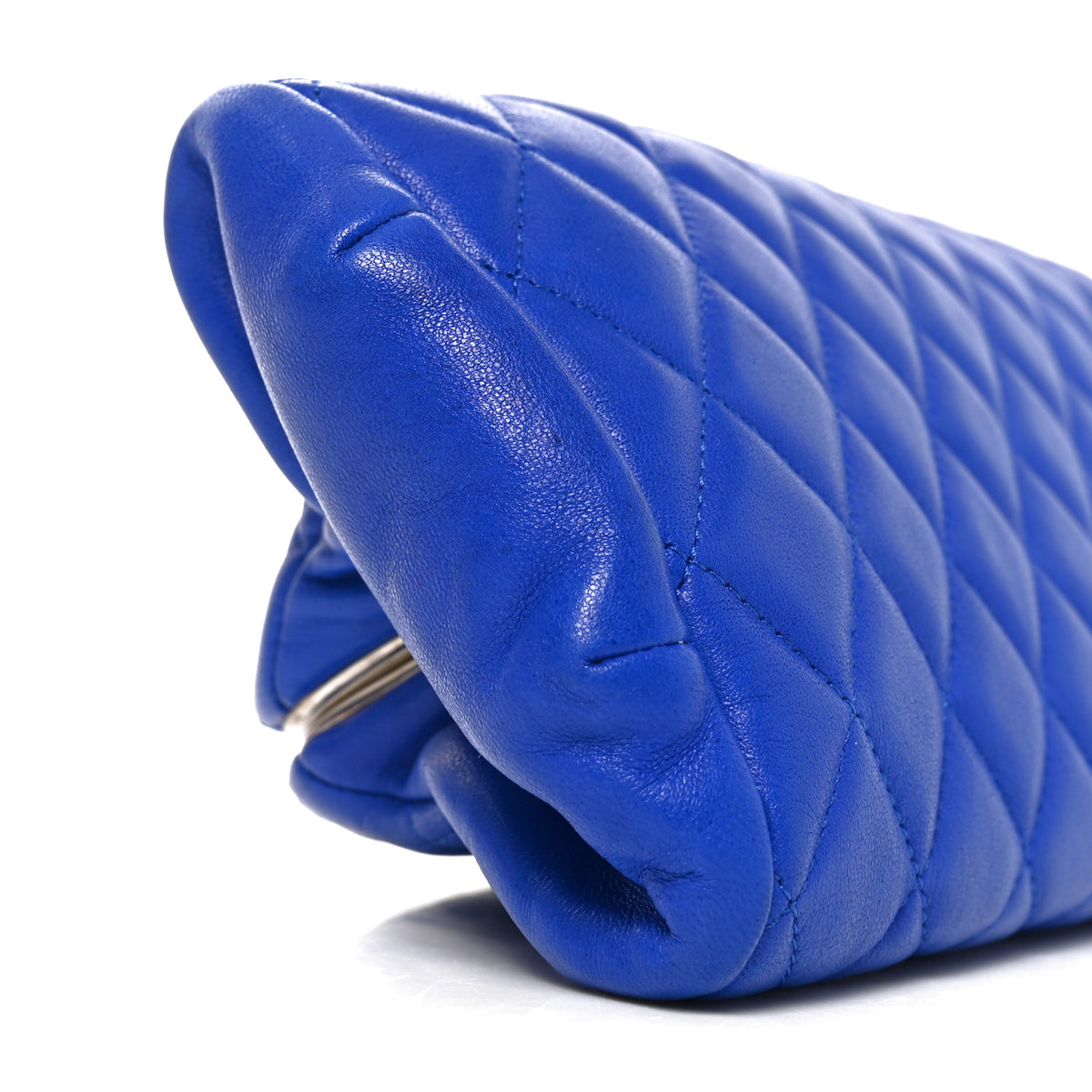 Lambskin Quilted Timeless Clutch Blue