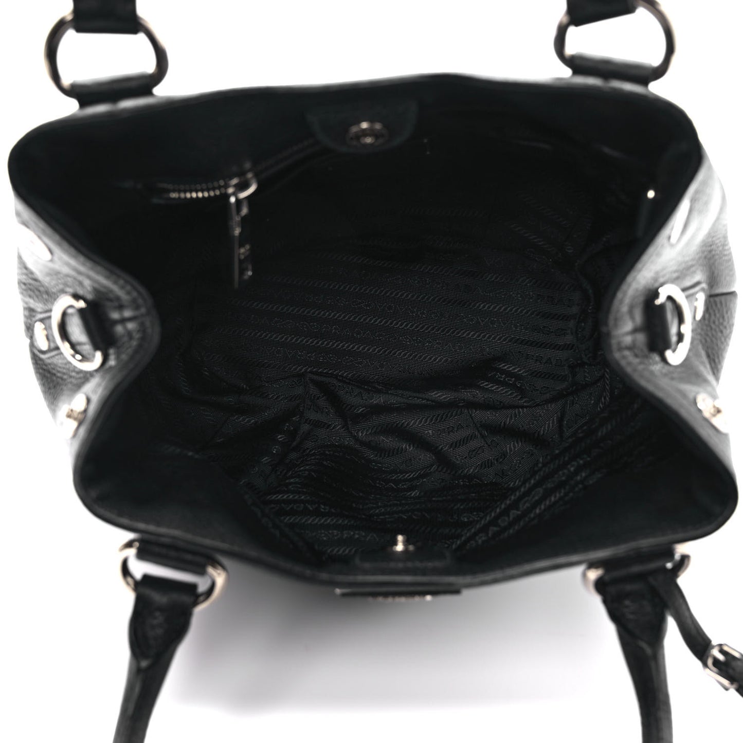 Vitello Daino Shopping Tote Black