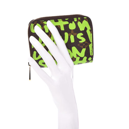 Louis Vuitton Monogram Graffiti Zippy Coin Purse Wallet Green 2 of 7