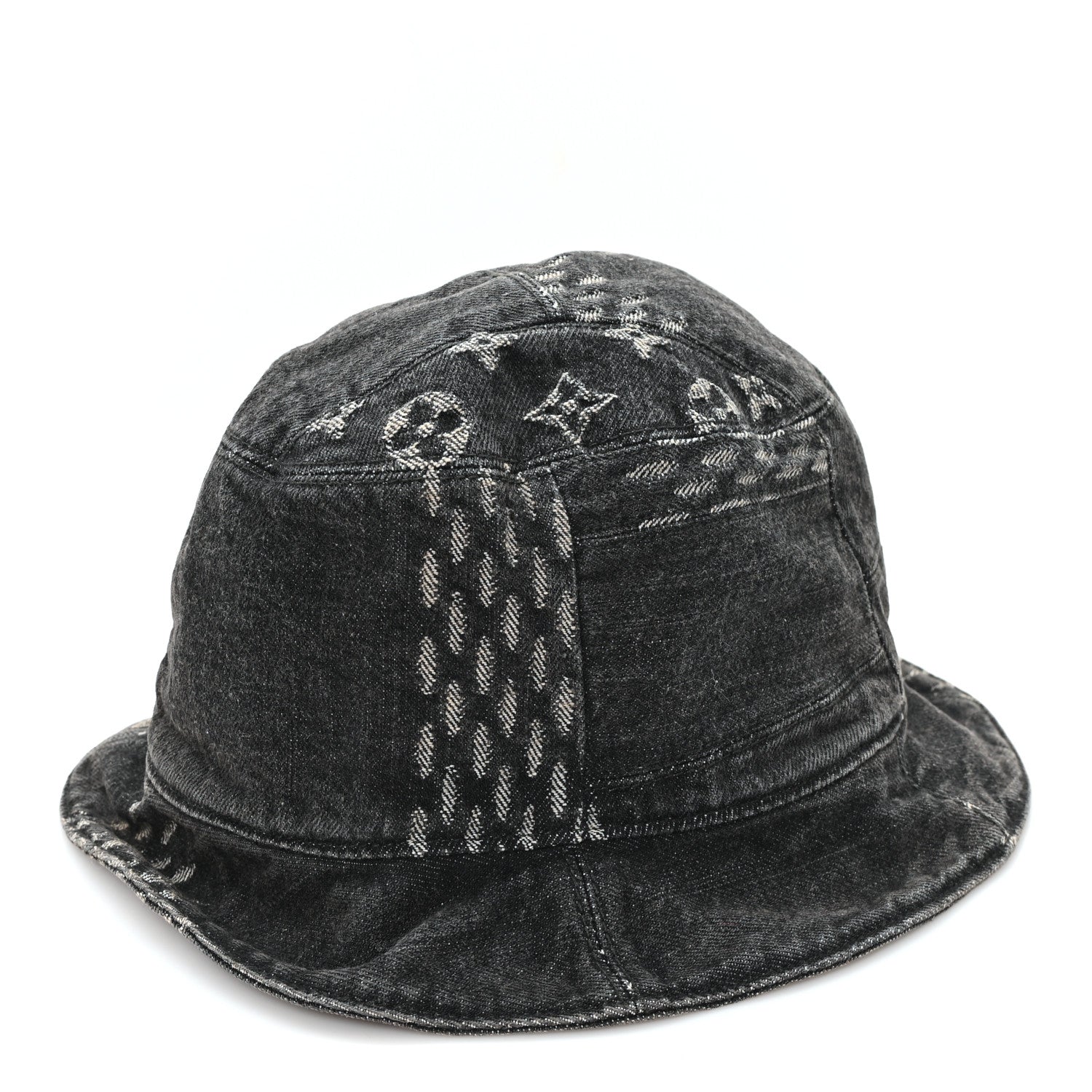 Louis Vuitton x NIGO Monogram Giant Denim Giant Damier Wave Sun Hat 60 Gray 1 of 8