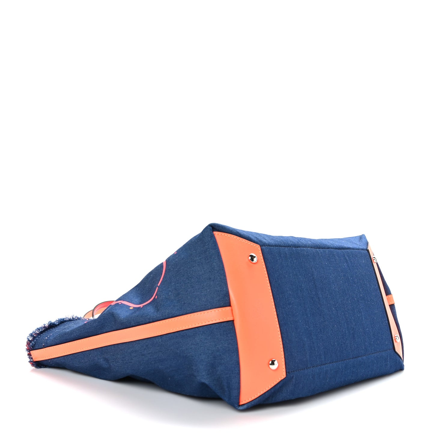 Denim Frangibus Printed Medium Tote Blue