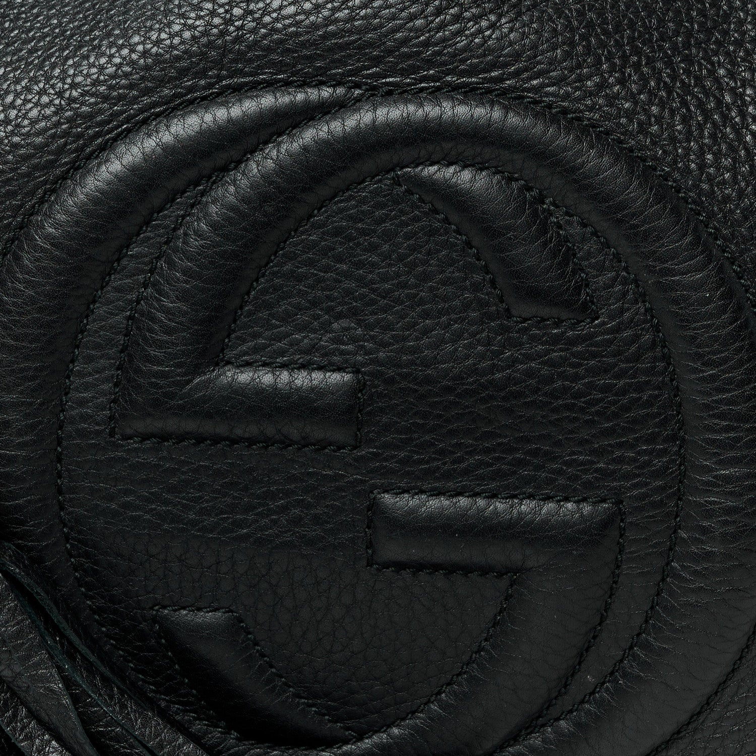 Gucci Pebbled Calfskin Medium Soho Chain Shoulder Bag Black 9 of 11