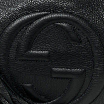 Gucci Pebbled Calfskin Medium Soho Chain Shoulder Bag Black 9 of 11