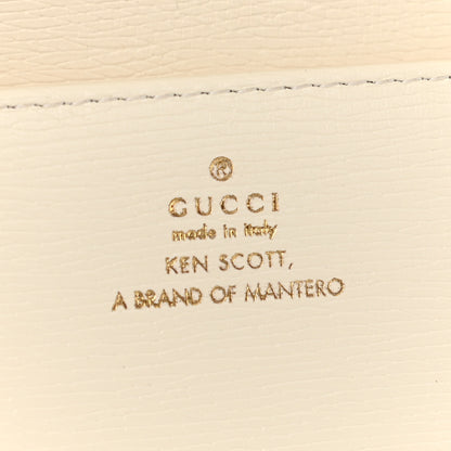 Gucci X KEN SCOTT New Shangai Calfskin Jardin D'Avril Floral Print Horsebit 1955 Wallet On Chain Ivory Pink 6 of 10