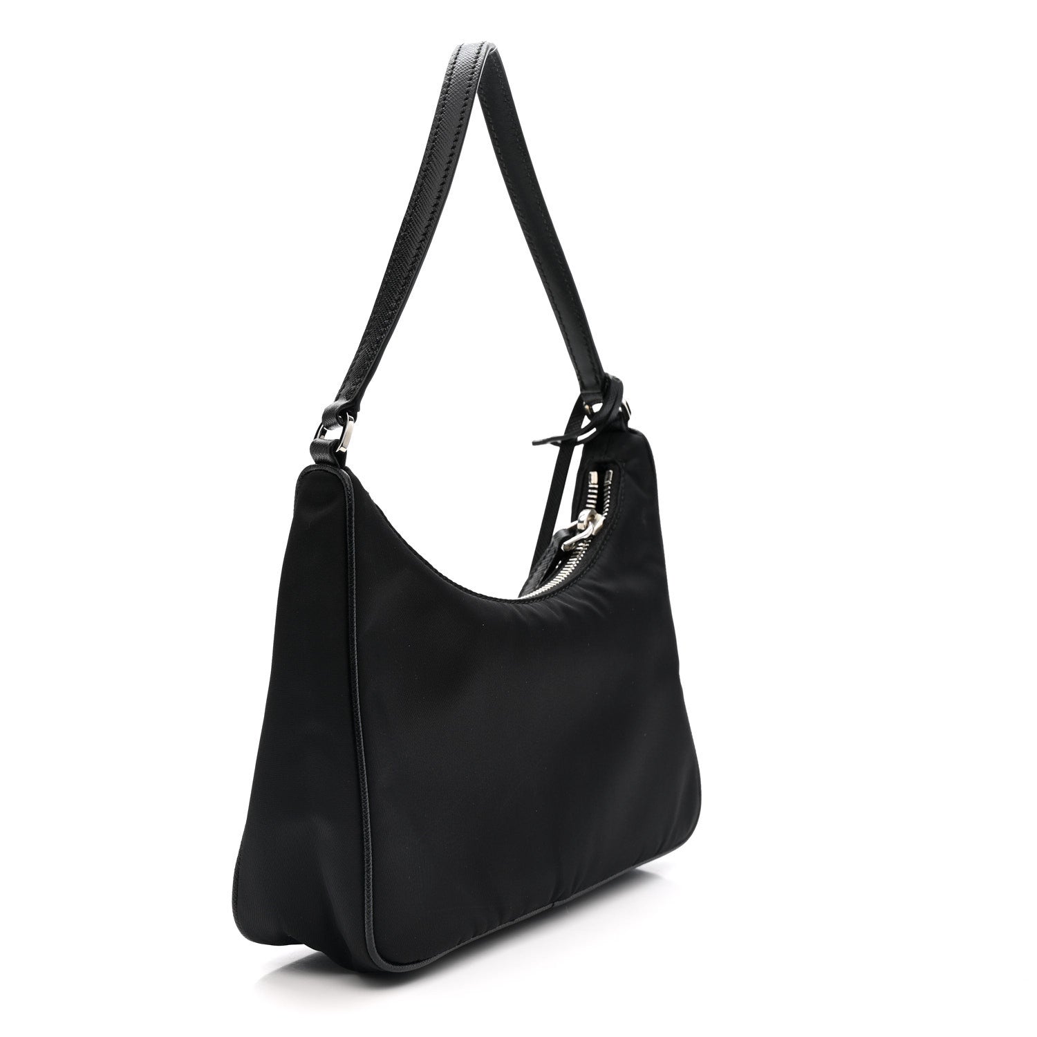 Prada Tessuto Nylon Saffiano Mini Re-Edition 2005 Bag Black 3 of 15