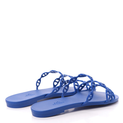 Hermes TPU Rivage Sandals 38 Blue Smalt 4 of 10