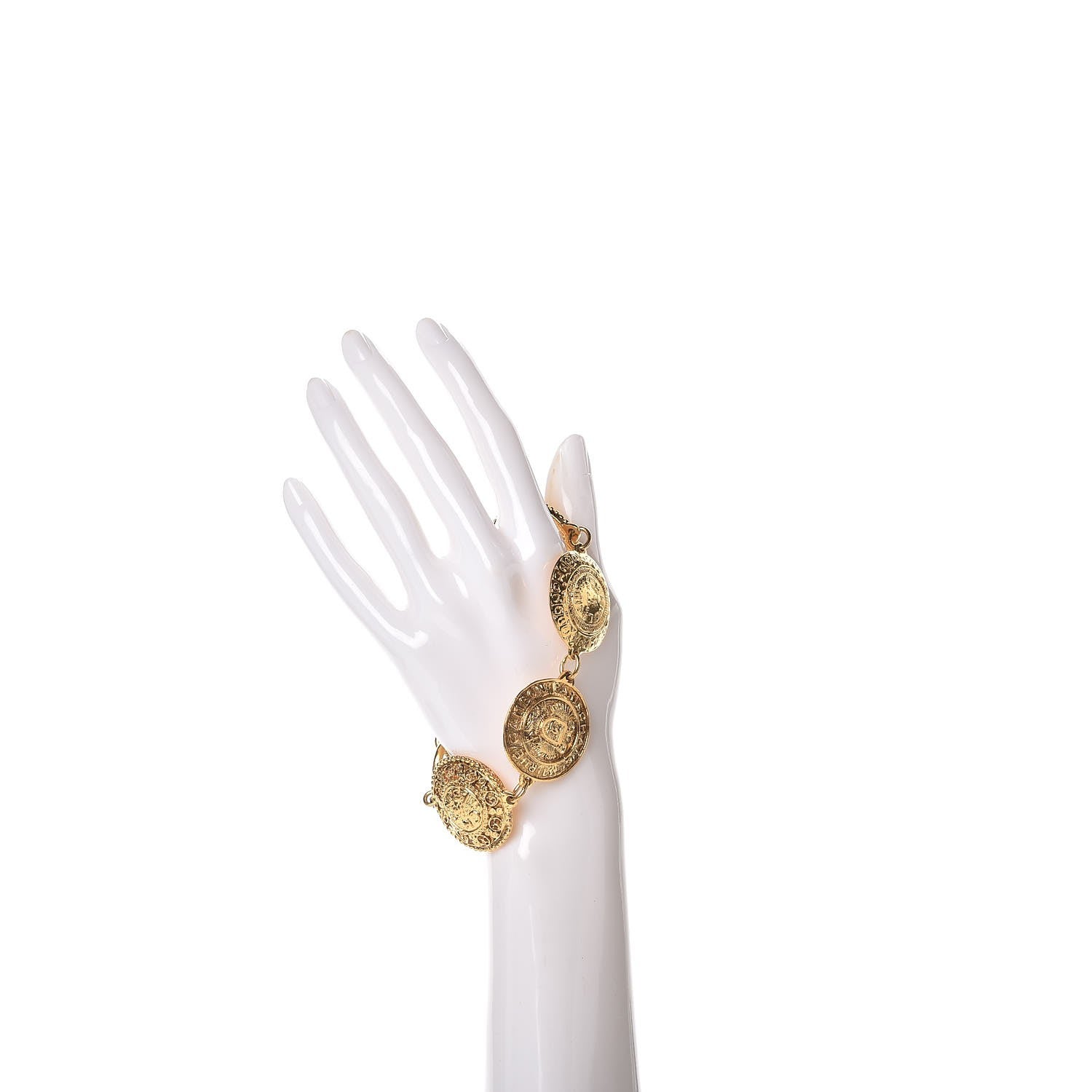 Chanel CC Medallion Bracelet Gold 2 of 7