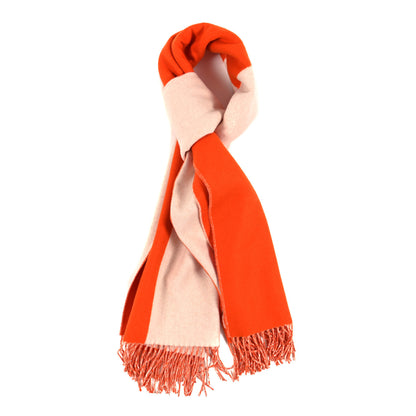 Hermes Cashmere Casaque III Stole White Orange 1 of 3