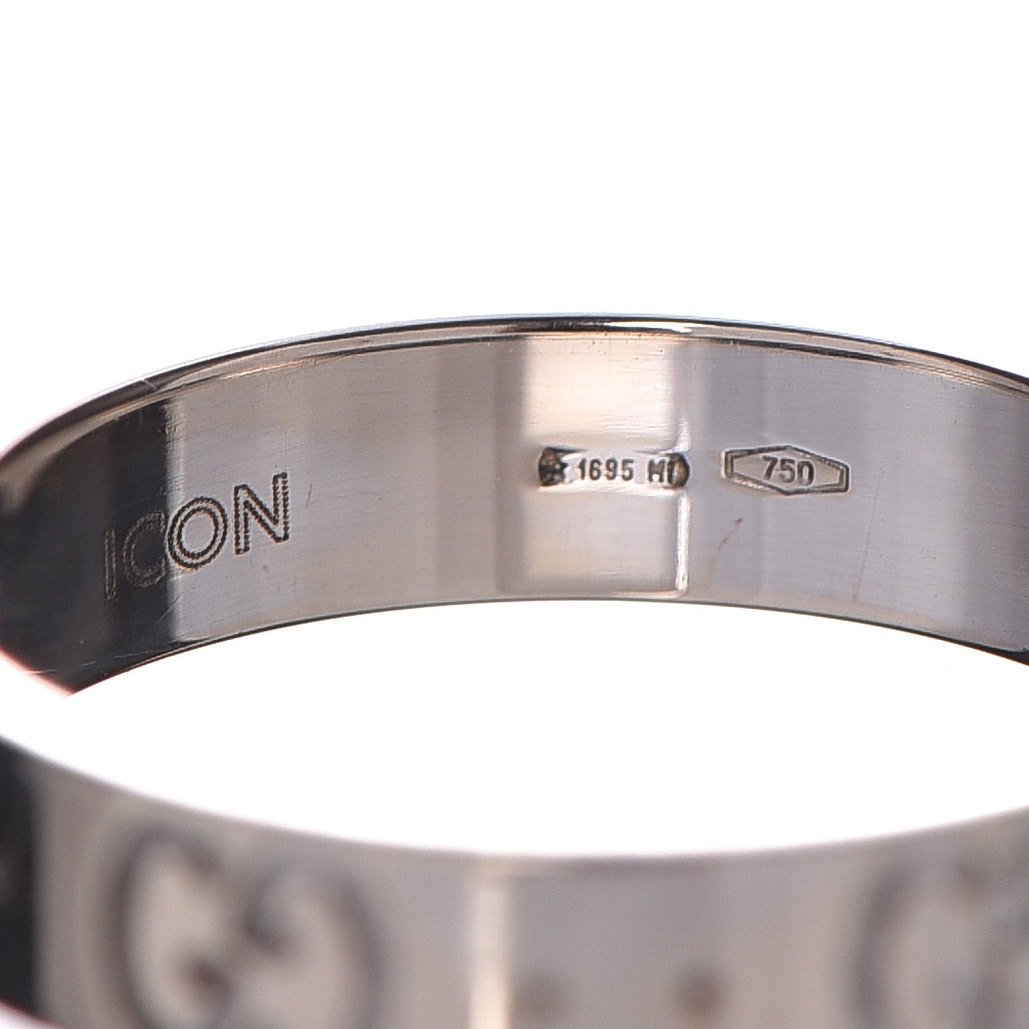 Gucci 18K White Gold 4mm Icon Thin Band Ring 51 5.75 4 of 4