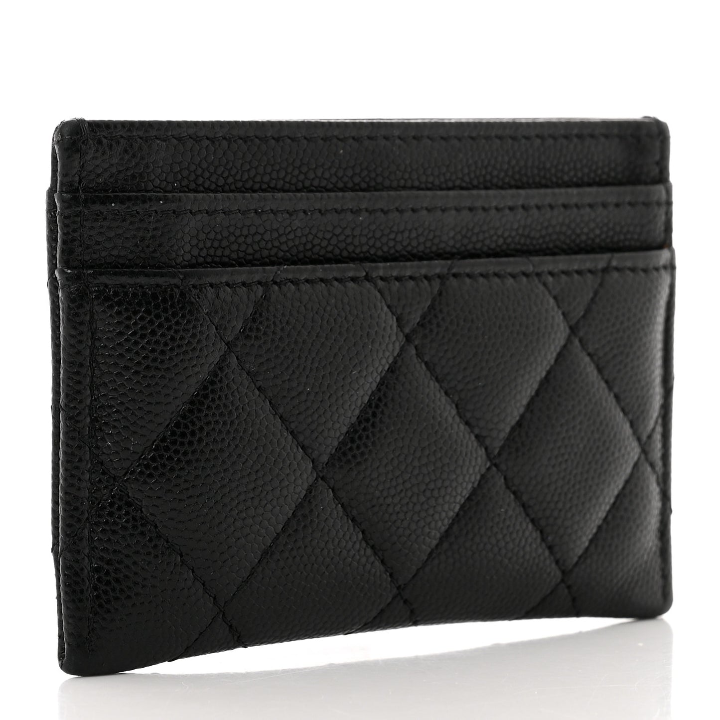 Caviar Quilted My Everything Card Holder Black
