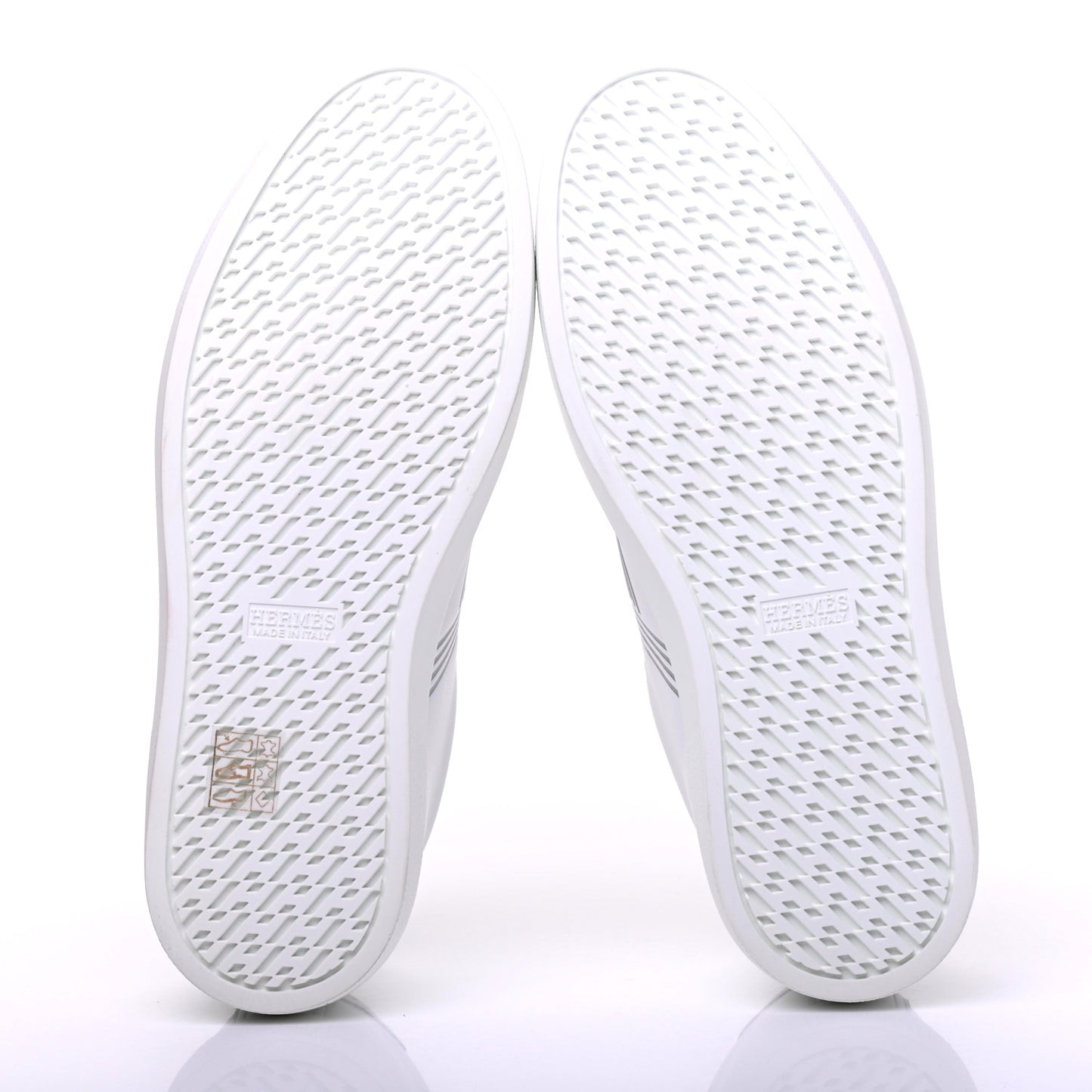 Calfskin Womens Advantage Sneakers 38 White Gris Argente