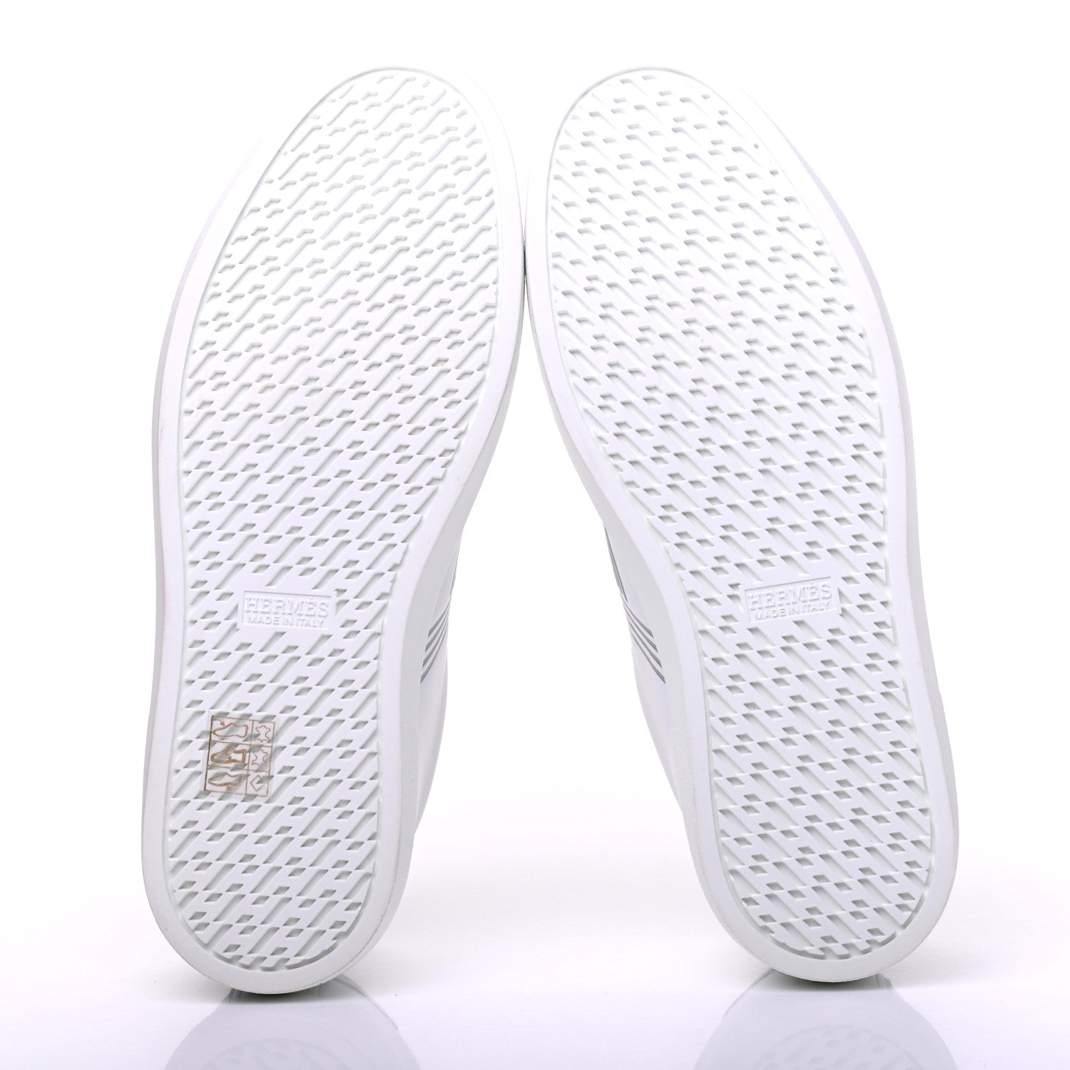 Hermes Calfskin Womens Advantage Sneakers 38 White Gris Argente 5 of 9