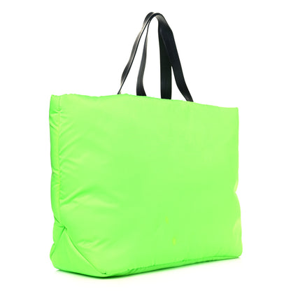 Prada Tessuto Nylon Soft Padded Medium Shopping Tote Verde Fluo 2 of 13