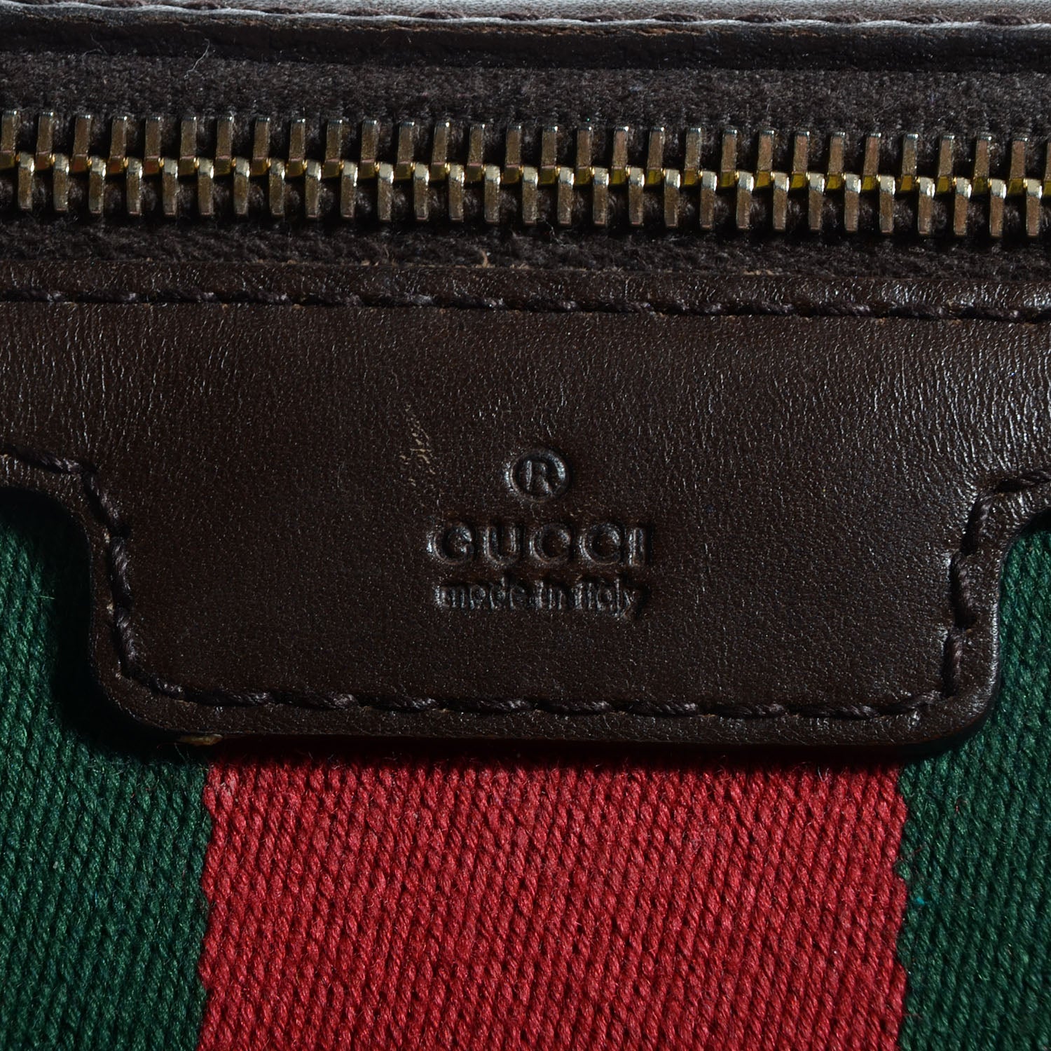 Gucci Monogram Selleria Calfskin Vintage Web Medium Boston Beige Ebony Cocoa 5 of 8