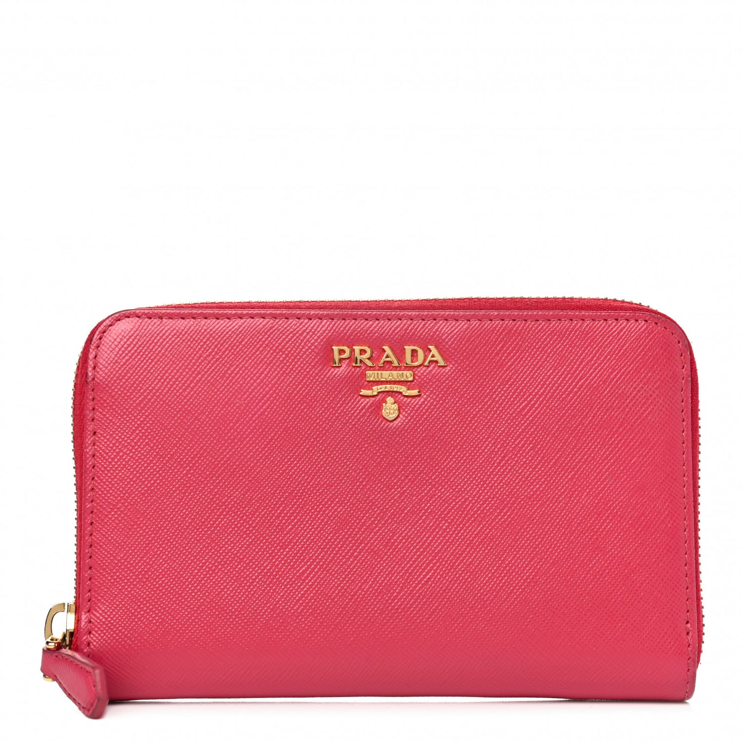 Saffiano Metal Zip Around Wallet Peonia