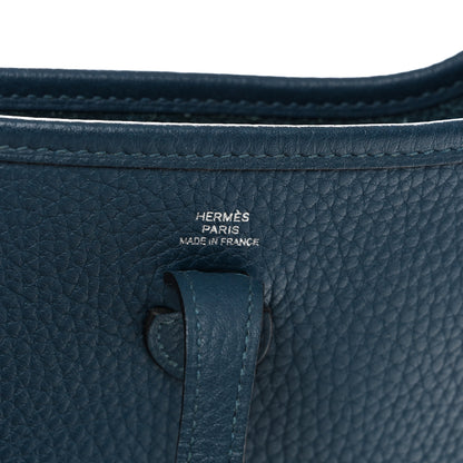 Hermes Taurillon Clemence Amazone Evelyne TPM Colvert Bleu Atoll 6 of 10