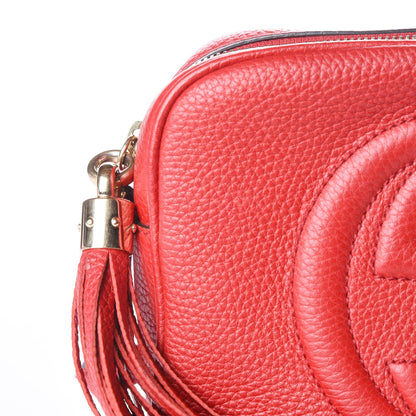 Gucci Pebbled Calfskin Small Soho Disco Bag Vibrant Red 10 of 10