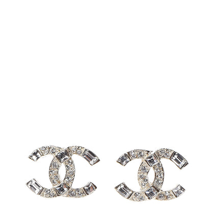 Chanel Crystal CC Earrings Gold 1 of 5