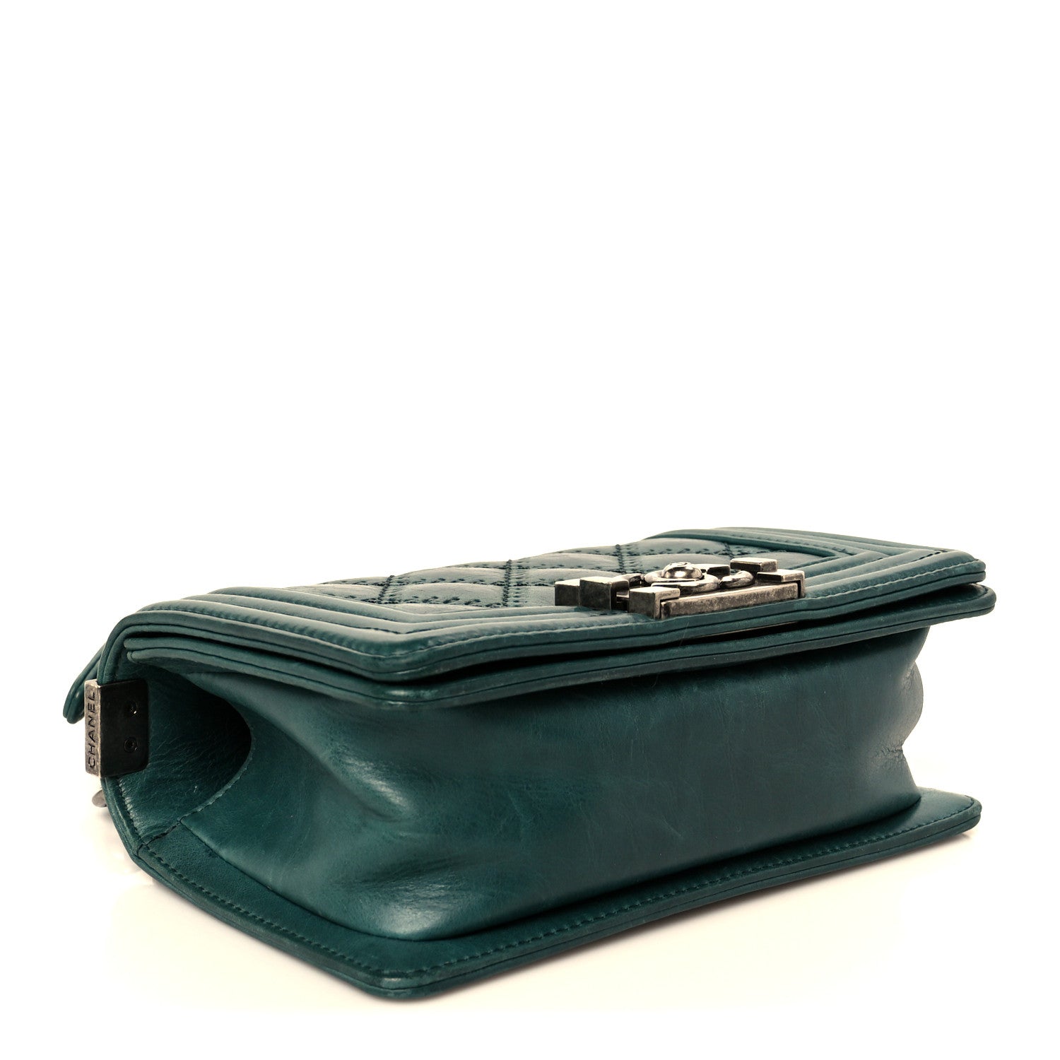 Chanel Calfskin Double Stitch Small Boy Flap Green 4 of 10