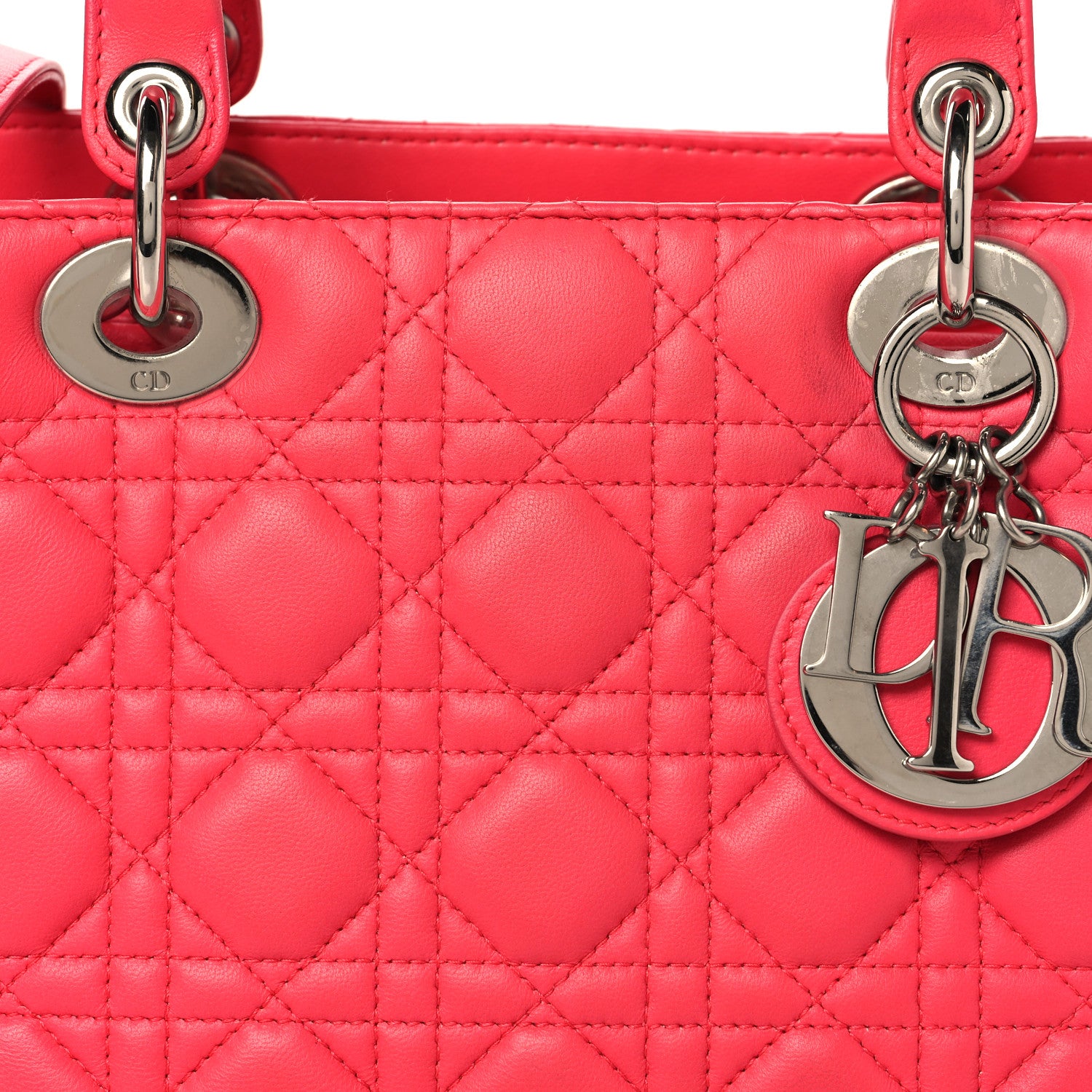 Christian Dior Lambskin Cannage Medium Lady Dior Pink 8 of 14