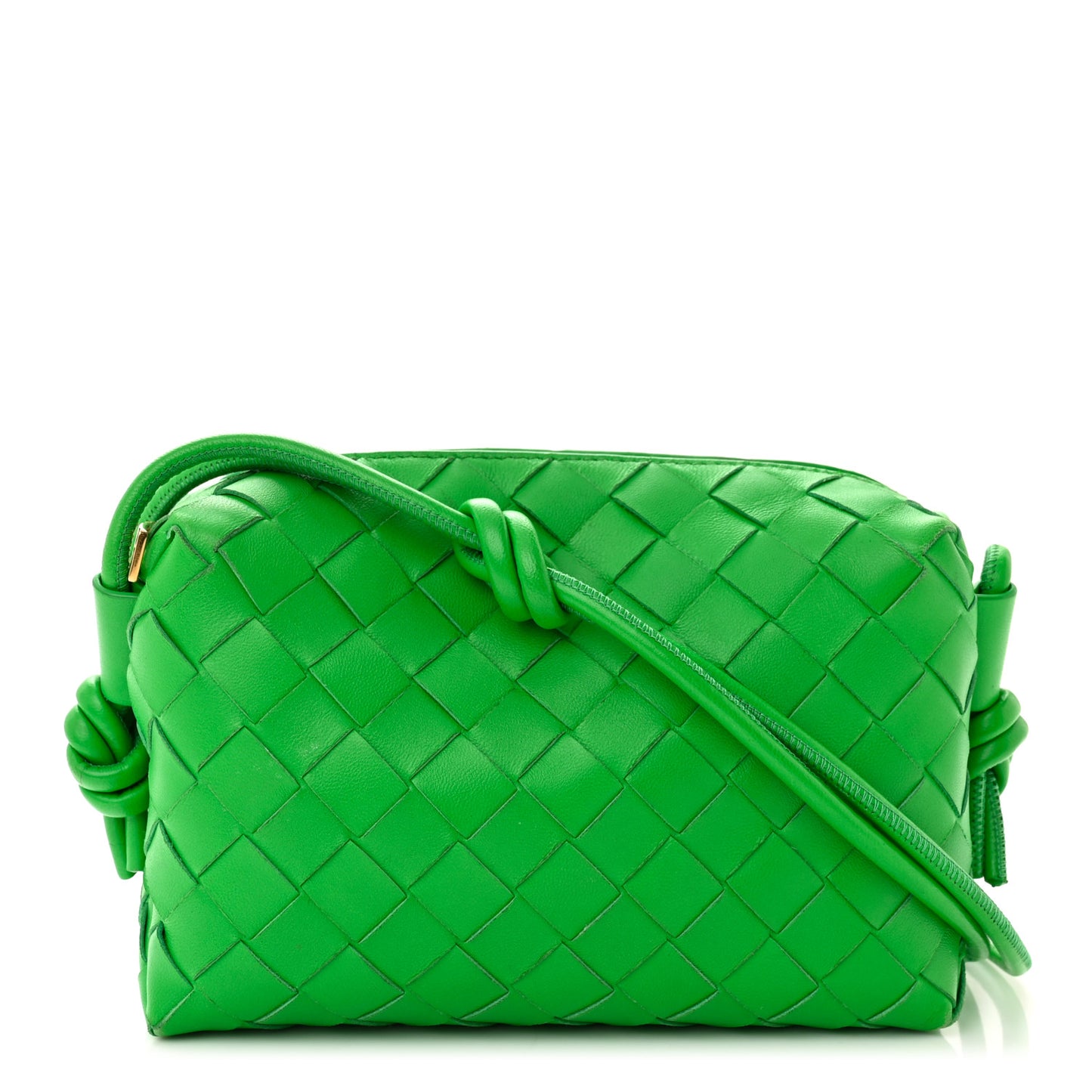 Nappa Intrecciato Mini Loop Camera Bag Parakeet