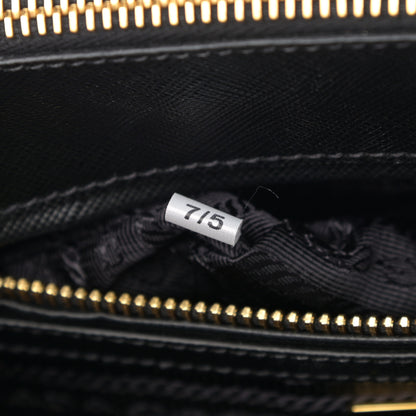 Prada Saffiano Mini Galleria Double Zip Tote Black 7 of 10