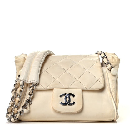 Chanel Lambskin Quilted Chain Accordion Flap White 1 of 8