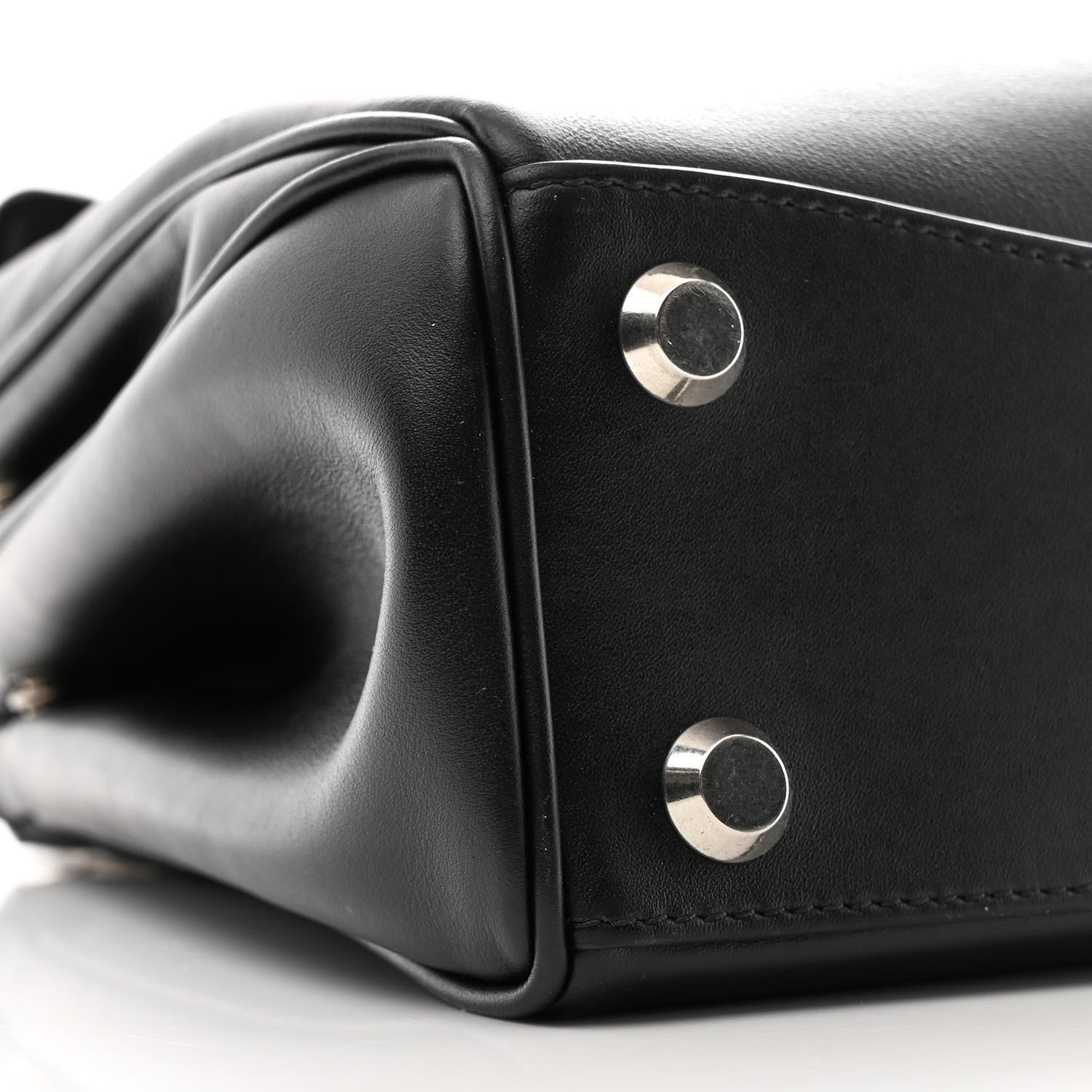 Balenciaga Natural Smooth Calfskin Small Rodeo Top Handle Handbag Black 9 of 10