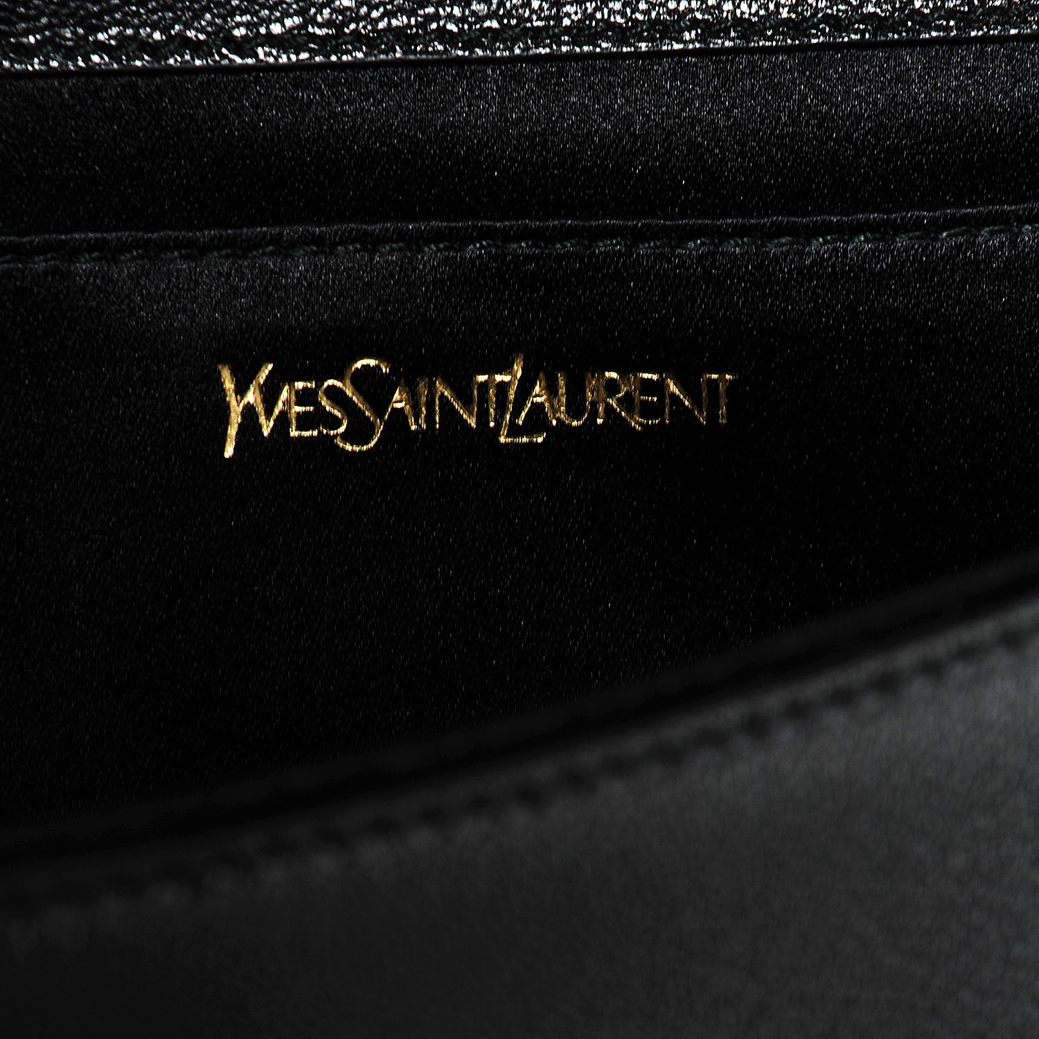 Saint Laurent Goatskin Monogram Large Belle De Jour Clutch Black 5 of 7