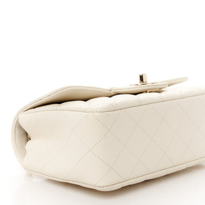 Chanel Caviar Quilted Mini Rectangular Flap White 10 of 11
