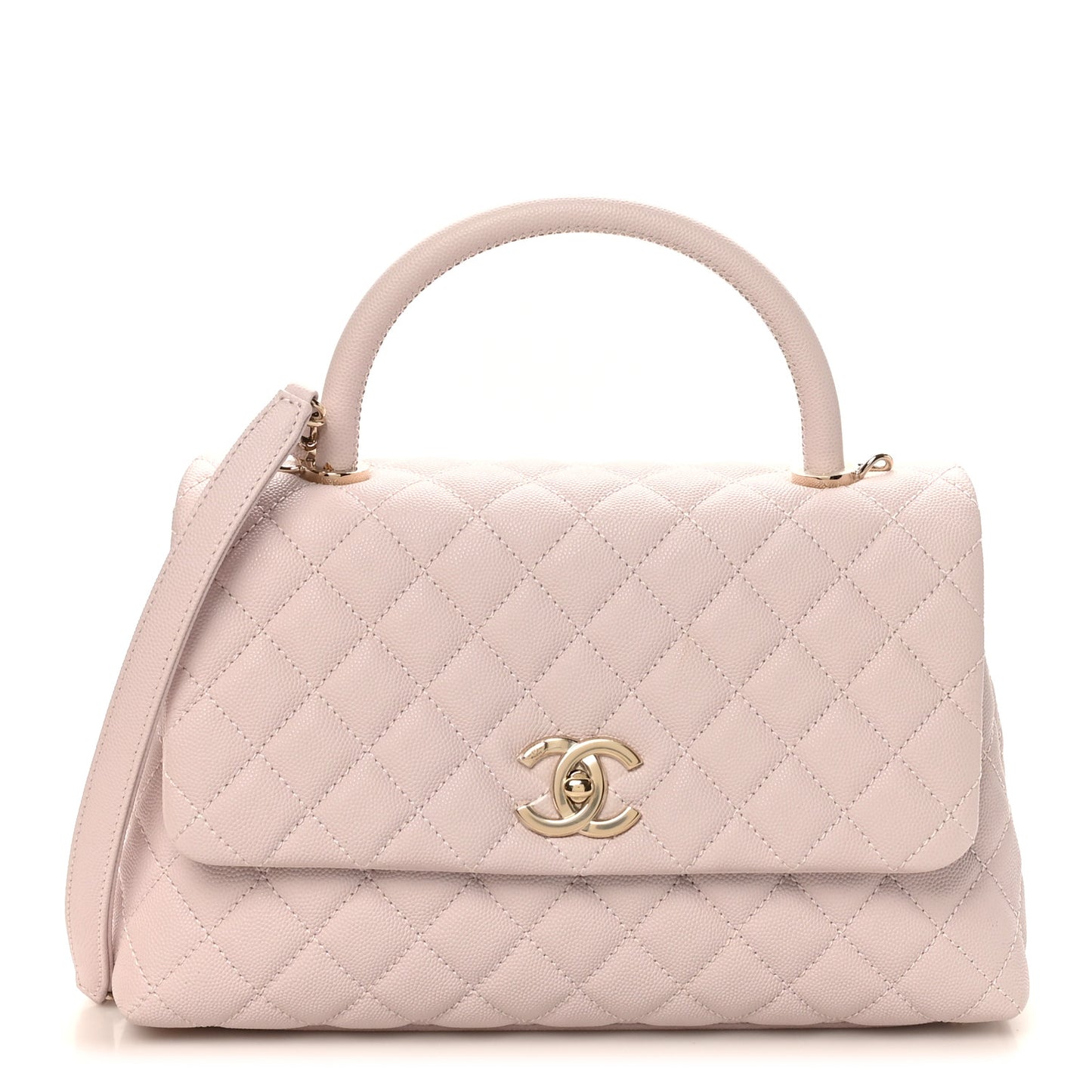 Caviar Quilted Small Coco Handle Flap Lilas Lilac